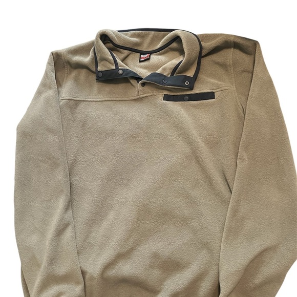 32 Heat Other - 32 Heat Men’s Olive Green Fleece Quarter PullOver Sweater Size XL! With Buttons